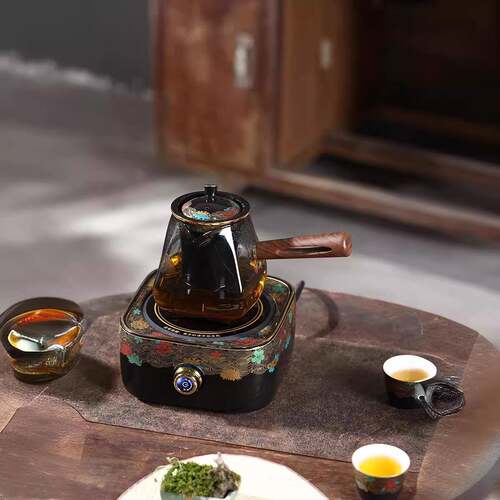 海浪电陶炉煮茶器办公室耐高温玻璃煮茶器茶壶烧水电热茶炉送礼