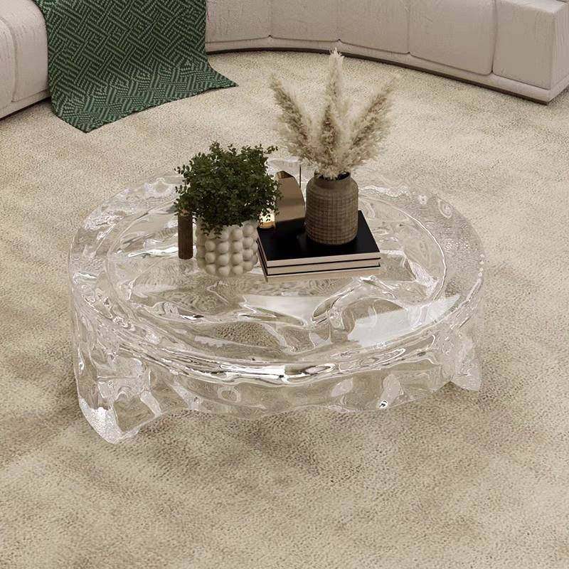 透明树脂客厅茶几创意艺术设计师用桌子水波纹茶台水晶亚克力茶桌,纺织面料/辅料/配套,纺织机械配件,淘宝优惠券,粉丝福利购,淘宝优惠卷
