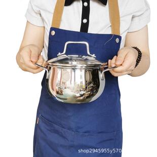 18/10不锈钢双耳小奶锅宝宝辅食锅小汤锅炖煮锅电磁炉通用14cm