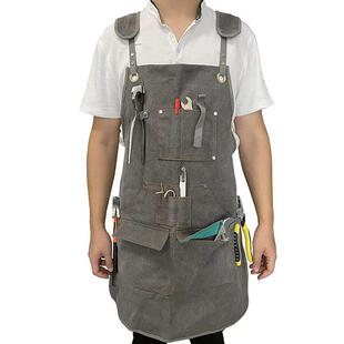 电商款加厚水洗帆布工具围裙电工木工皮匠多口袋