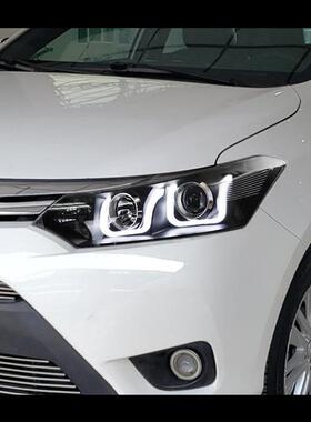 适用于适用于13-16款丰田新威驰大灯总成改装LED日行灯透镜转向LE