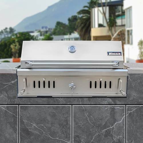 大型别墅庭院烧烤炉烧烤架花园木炭美式Built-inBBQ户外碳烤炉