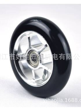 工厂100X24mm静音铝芯橡胶滑板车脚轮