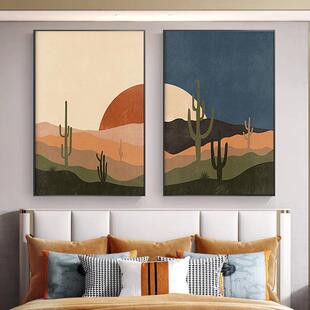 繁华胜地现代简约挂画卧室北欧抽象大幅装饰画客厅民宿组合摆画