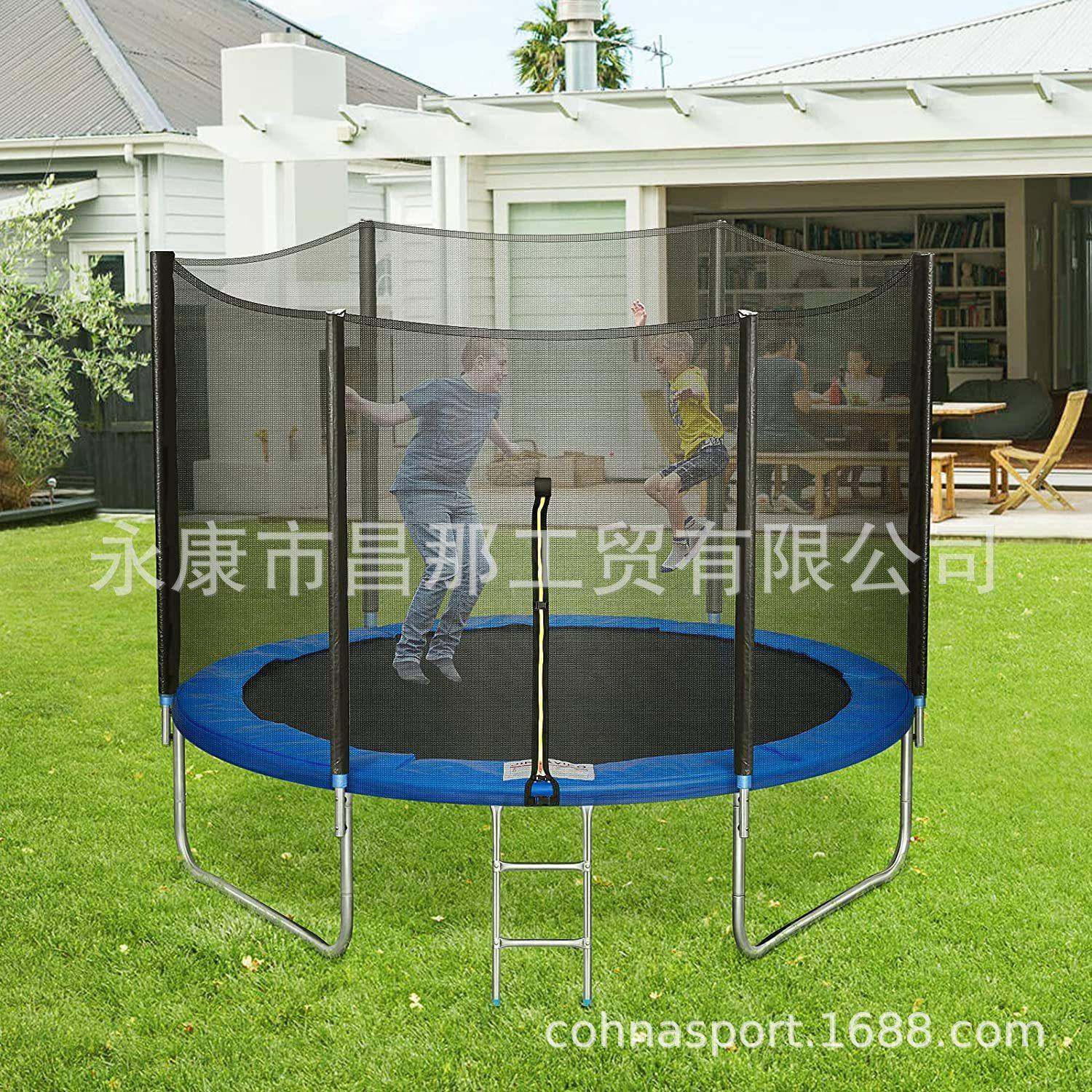 12英寸户外蹦蹦床儿童弹跳床10FT带护网幼儿园室外大蹦床护网安全
