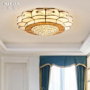 中式 楼别墅餐厅灯具 客厅吸顶灯全铜大厅卧室房间书房大吸顶灯复式