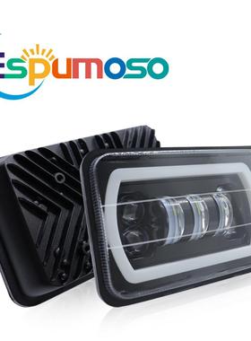 5寸55W方灯LED工作灯远近光白色日行灯箭头黄色转向灯4*6英寸方灯