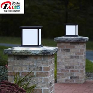 小柱头灯民宿太阳能防水庭院LED花园别墅大门围墙灯太阳能庭院灯