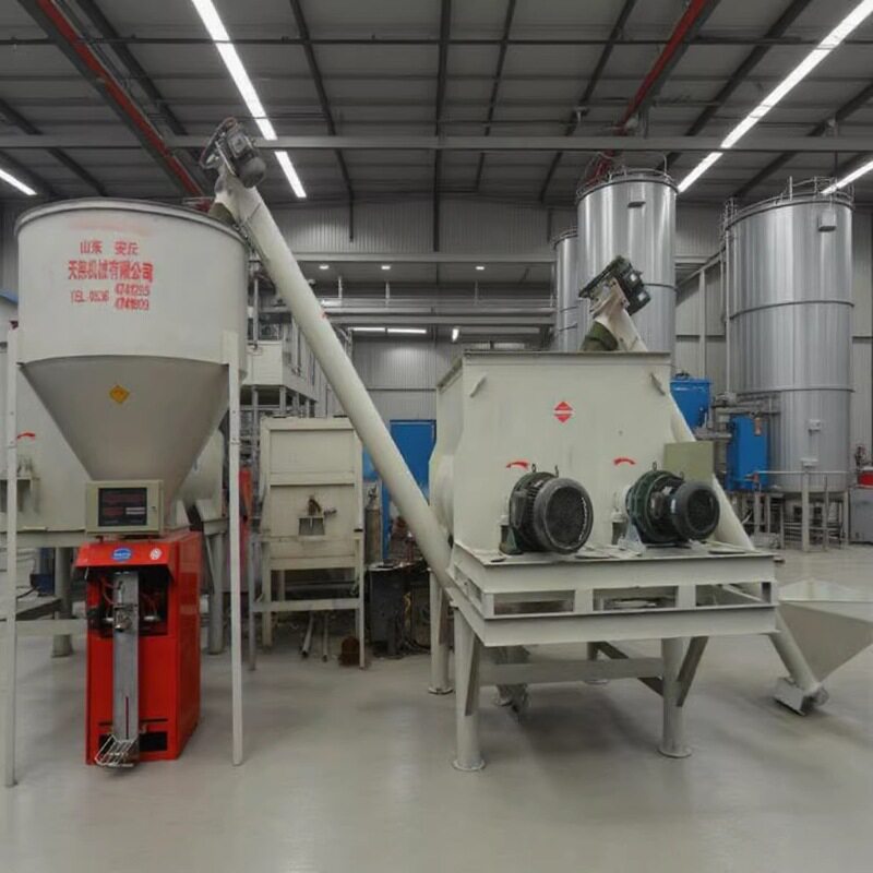 新型瓷砖胶生产机器内墙抹灰砂浆加工设备干混砂浆搅拌机厂家