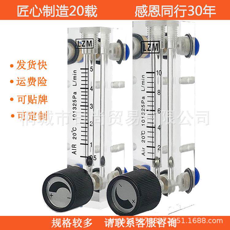 LZM-4T/6T面板液体水流量计160/250/400/500/600/1000ml/min