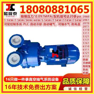 容器抽真空冷凝器抽空水提取系统、液环真空泵2BV6131防爆电机