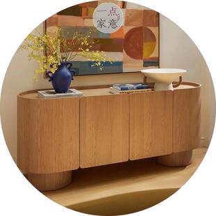 橡木装饰柜电视柜餐边柜实木收纳柜RH代加工Arhaus北美外贸家具厂