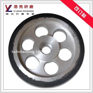 砂带机铝芯橡胶胶轮抛光轮磨光机胶轮带孔胶轮砂带机胶轮