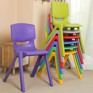 大中小学生塑料椅子靠背加大加厚儿童培训班桌椅家用成人椅胶凳子