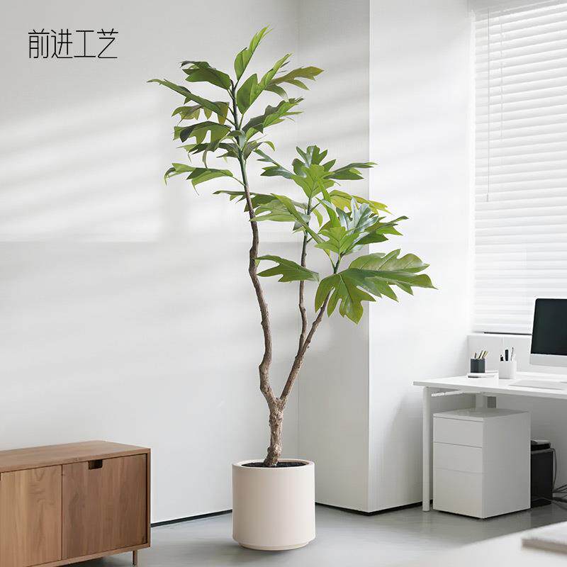 真面包树盆栽仿真绿植室内客厅装饰落地盆栽高端假植物盆景