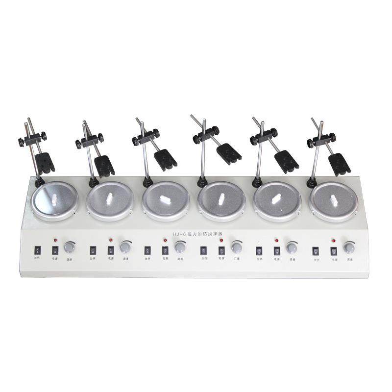 HJ-6HJ-6AHJ-6B实验用6头磁力加热搅拌器磁力搅拌器单独调速
