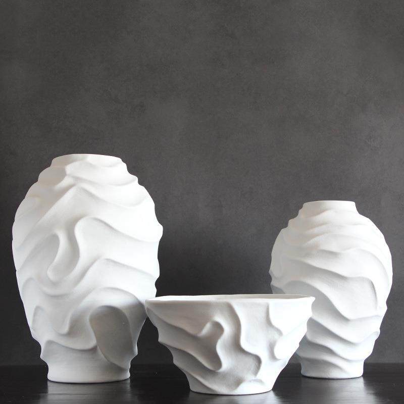 现代北欧新中式创意手绘陶瓷花瓶摆件家居样板房客厅酒柜花插花器,纺织面料/辅料/配套,纺织机械配件,淘宝优惠券,粉丝福利购,淘宝优惠卷