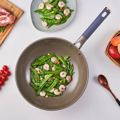 朗赫雾霭蓝韵不粘炒锅丨LH-CG23可视玻璃立盖32CM口径