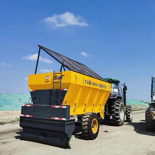 牵引式灰料撒布机高速修路水泥灰布灰车8方路基石灰撒灰车