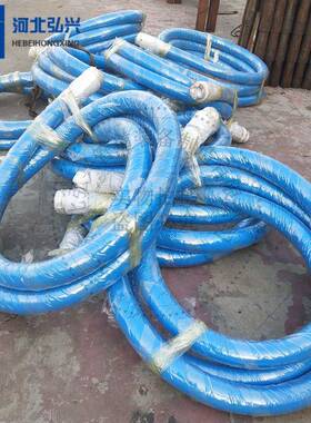 DN80*3000四层钢丝胶管湿喷机用软管