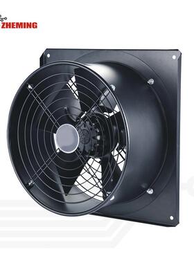 方形管道式轴流风机220v380v管道式厨房工业大风量排风机fan
