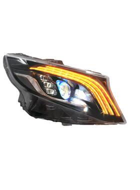 适用于奔驰威霆大灯总成V级VITO改装迈巴赫LED日行灯流水转向V260