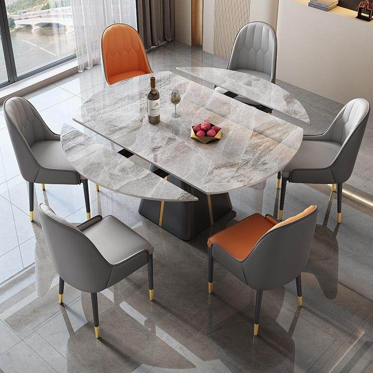 轻奢岩板餐桌可伸缩折叠桌家用现代简约餐桌小户型方圆两用饭桌,农用物资,其他肥料,淘宝优惠券,粉丝福利购,淘宝优惠卷