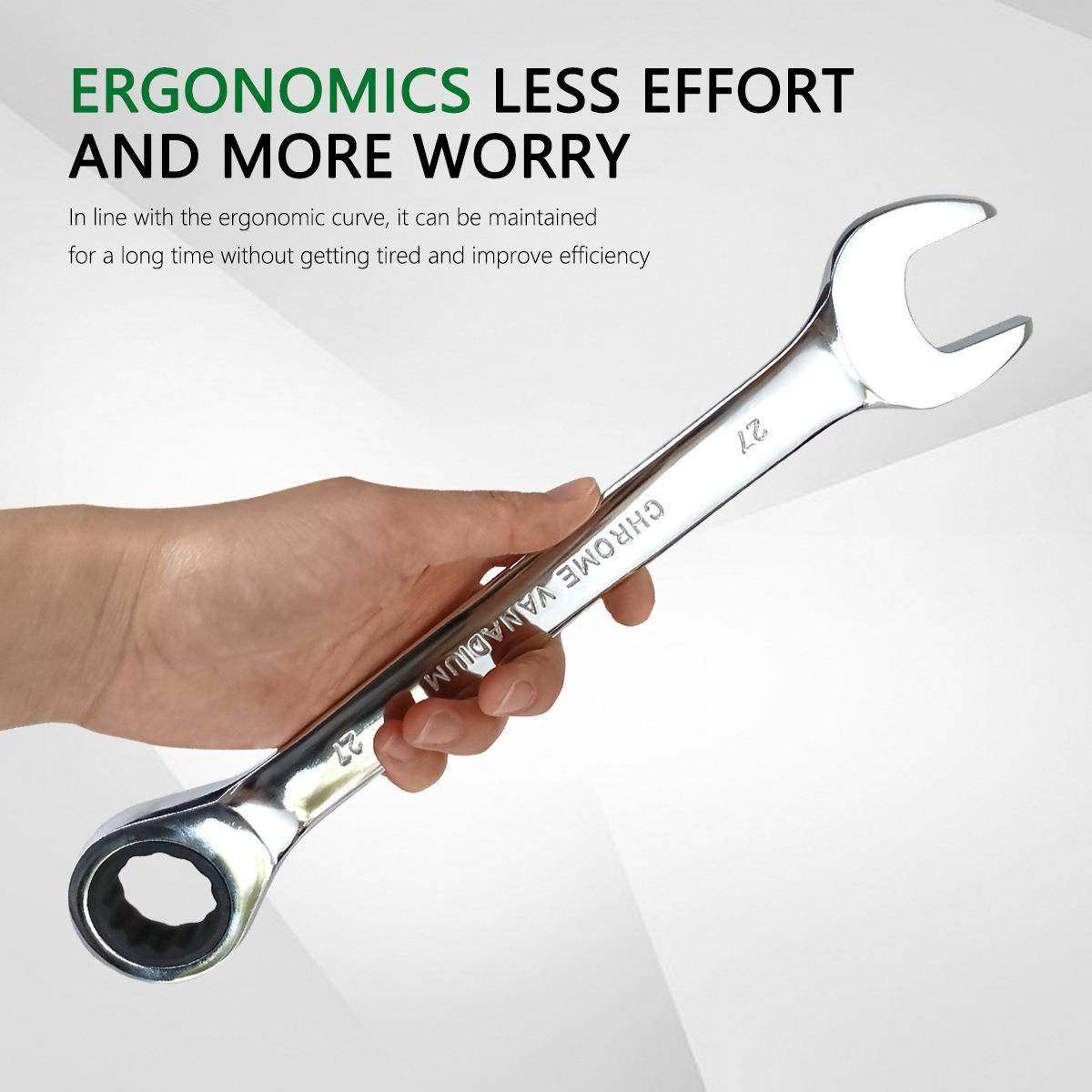 22pcs镜面两用棘轮扳手专业汽修棘轮扳手方便使用便于携带