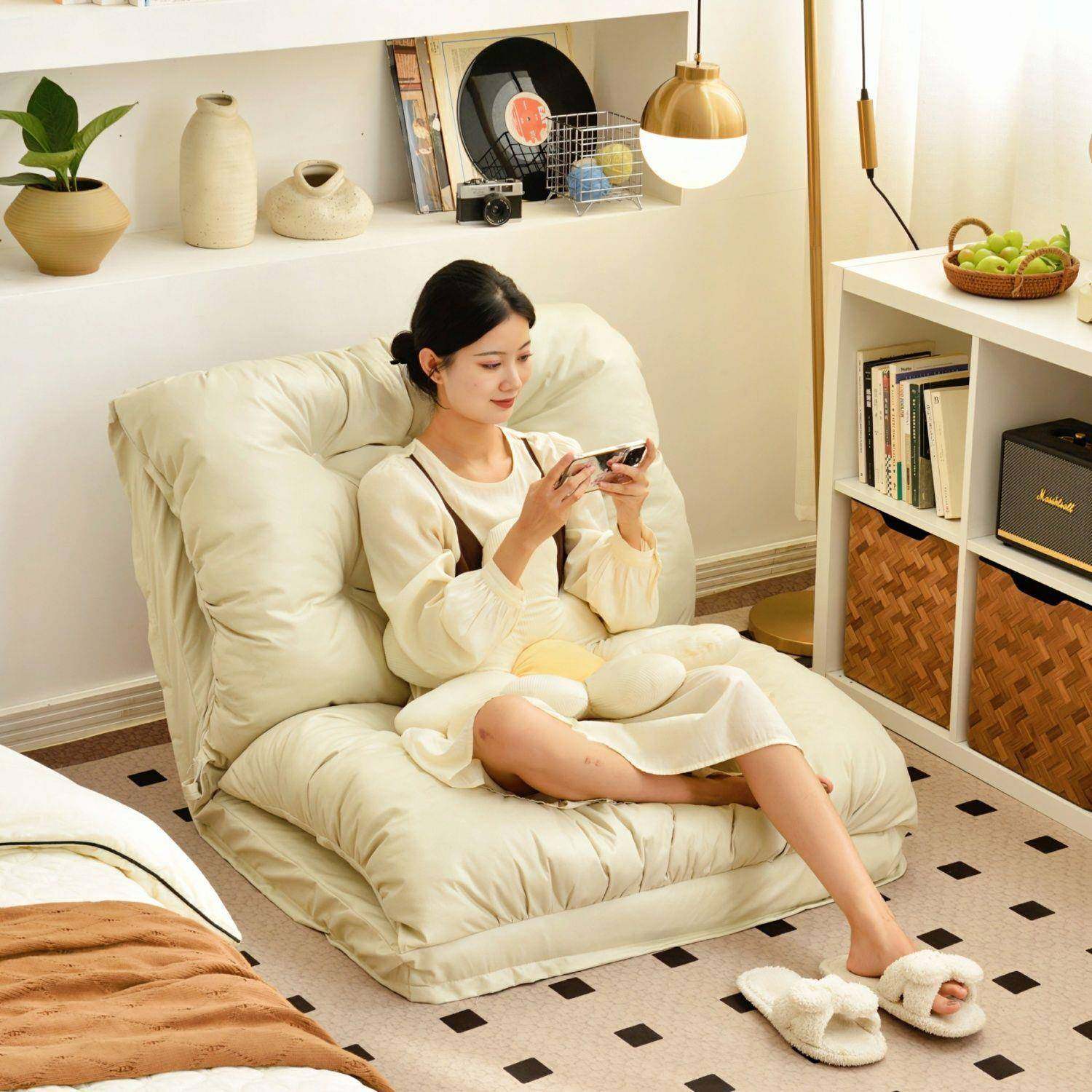 懒人沙发可躺可睡阳台沙发床折叠两用卧室单双人沙发椅休闲榻榻米,鲜花速递/花卉仿真/绿植园艺,割草机/草坪机,淘宝优惠券,粉丝福利购,淘宝优惠卷