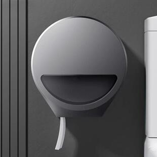 酒店家用大盘卷纸巾盒壁挂式卷纸盒免打孔厕所纸巾盒ABS加厚商用