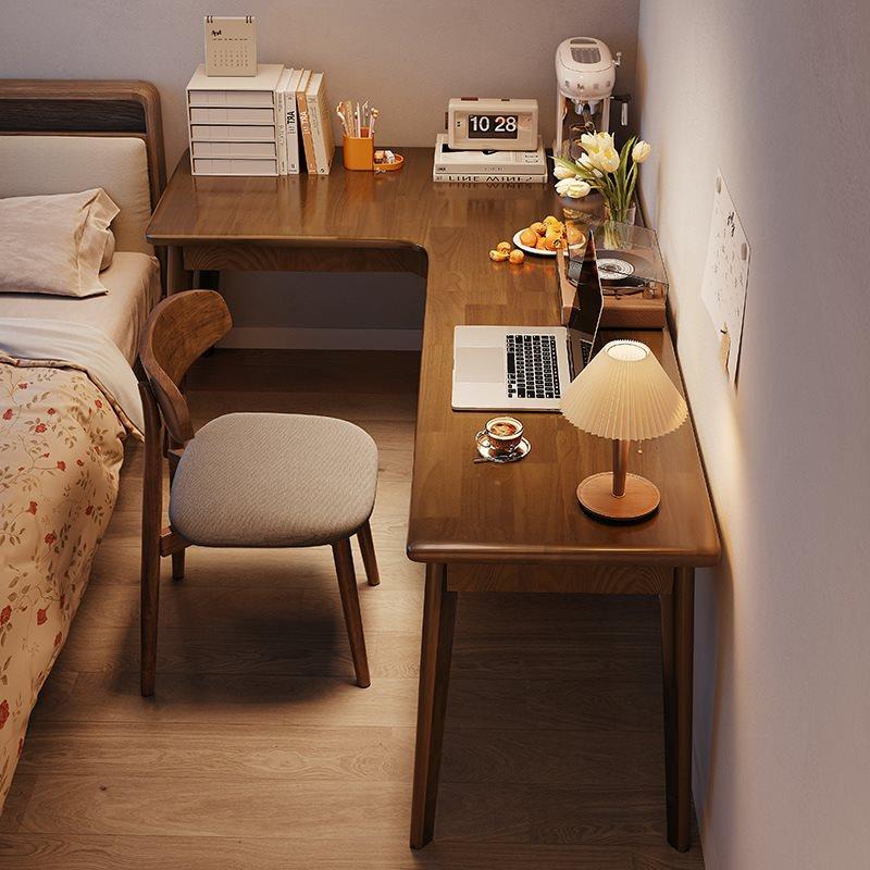 转角书桌学生学习桌写字卧室家用工作台式电脑桌拐角L型床边木