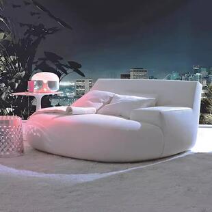 诧寂风圆异形沙发别墅影音室客厅书吧卧室阳台酒店懒人双人休闲椅