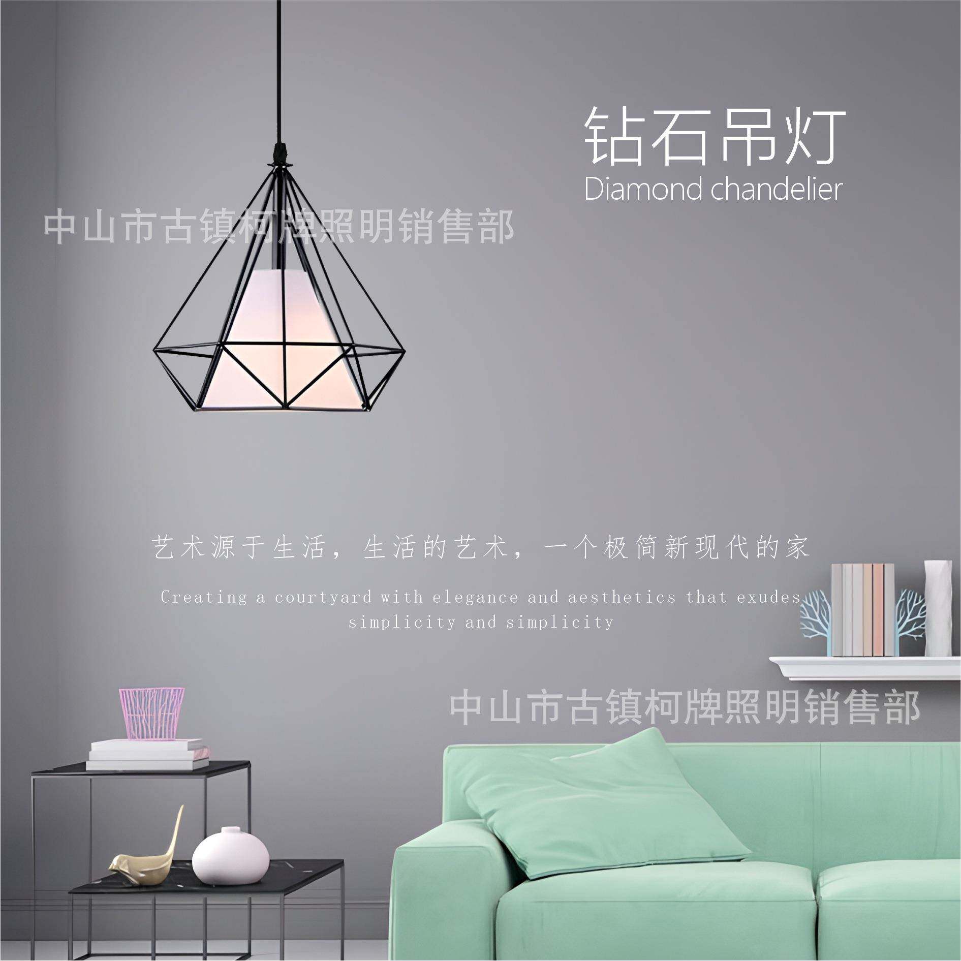 餐厅灯吊灯三头简约现代创意轻奢小吧台网红卧室过道床头北欧灯具