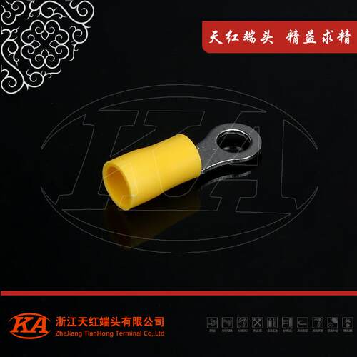 品种齐全RV5.5-4(PVC)冷压接线端子OT片环形接地片预绝缘端头