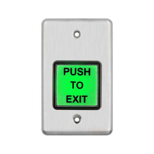PUSHTOEXIT特种门禁开关金属面板自复位按键欧美特殊出门开关