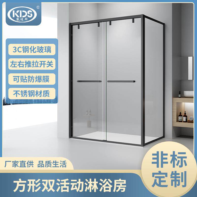 淋浴房隔断干湿分离浴室玻璃门沐浴房家用卫生间洗澡间