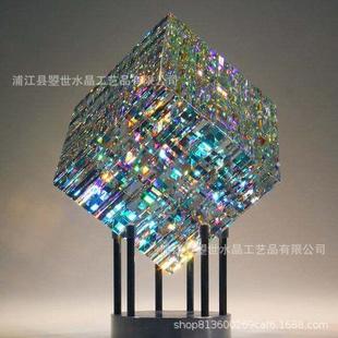 现货MagikChromaCube水晶立方体雕刻光之立方体太阳捕手摆件