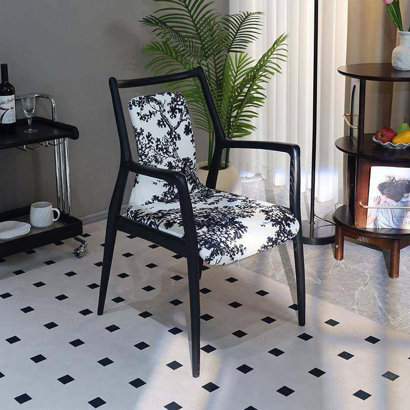 螳螂椅中古风实木餐椅设计师椅子现代艺术复古扶手单椅家用主人椅