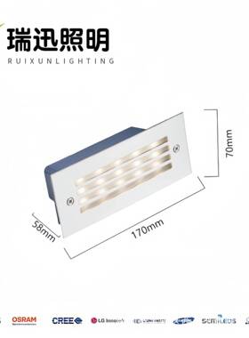 直销3W5W6W10W户外防水LED方形墙角灯长条嵌入式地脚灯侧壁灯