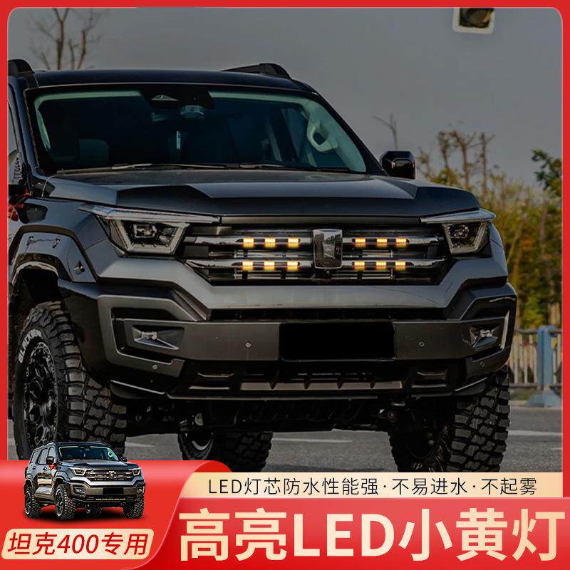 坦克400汽车专用中网led灯防水无损安装前脸阑珊格日行装饰中网灯