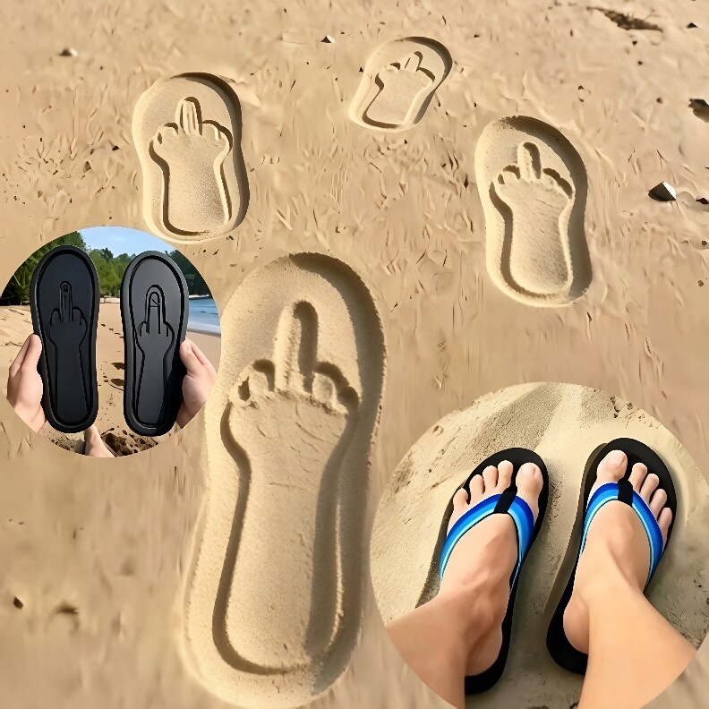 搞怪鞋底中人字凉拖防滑耐磨轻盈图片