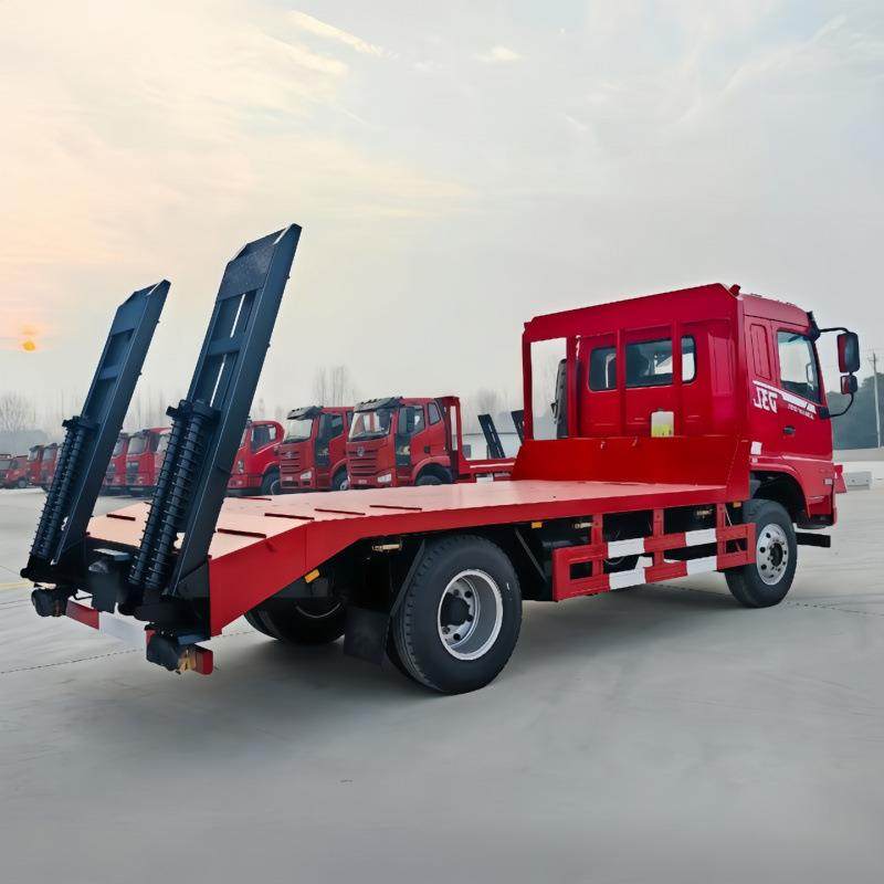 拖200挖机平板车 国六三轴挖机拖板车 轿运车 出口各种平板车