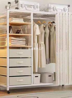 衣架简易柜布衣柜衣橱简约小型家用卧室出衣DBX租房用户开放衣帽