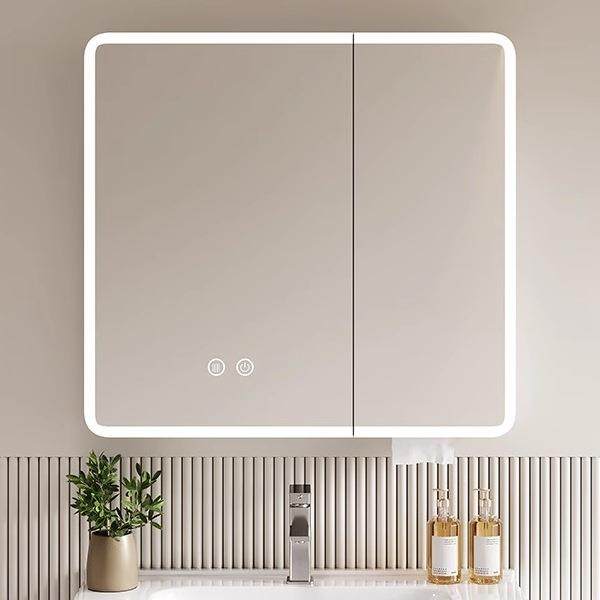 卫间太空铝467智生浴能室镜挂柜墙式防水镜单独化妆架置物架圆角,家装主材,浴室镜,淘宝优惠券,粉丝福利购,淘宝优惠卷