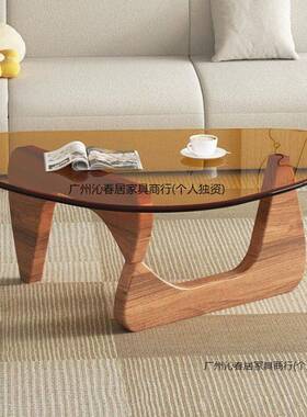 现简OQJ创意圆形几代家用约小户型客厅钢化玻璃茶几网茶红灰色茶