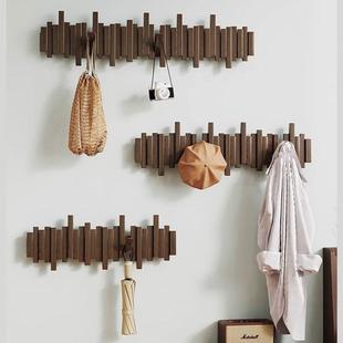 钢挂琴键衣架实NYI木墙上壁挂钩卧进室玄免关入户门后置物打孔衣