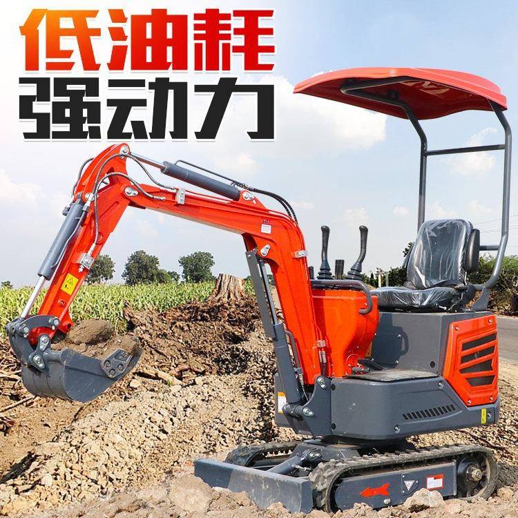 小型挖掘化机1果园绿挖微型钩机吨2吨工程农用挖机履带15机械型小