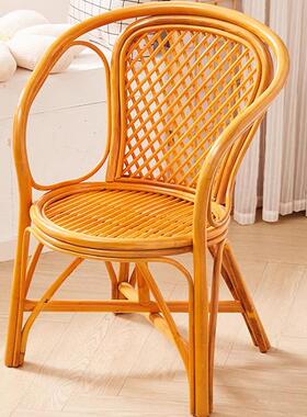 藤椅天套真藤单人藤条三件家用阳然台休闲RMD桌椅靠背椅椅子老人