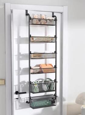 免孔门后挂篮置物架多层纳架浴室后挂门架多功能整收OXN理打架