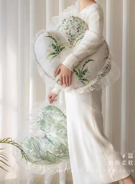 美式复古抱枕高颜值古法式客中靠枕垫沙发欧式提花抱枕厅XUC套样